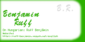 benjamin ruff business card